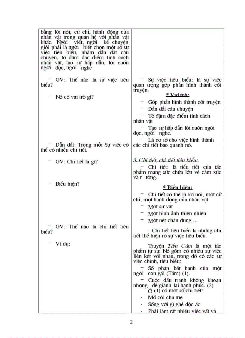 image for page Chon su viec chi tiet tieu bieu trong bai van tu su