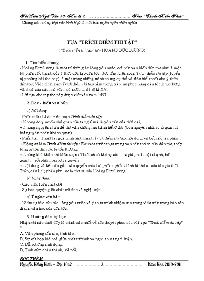 image for page Đề cương ôn thi hkII khối 10
