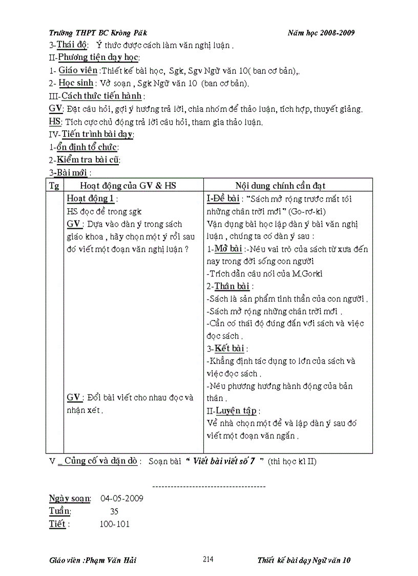 image for page Giáo án 10 chuẩn trọn bộ