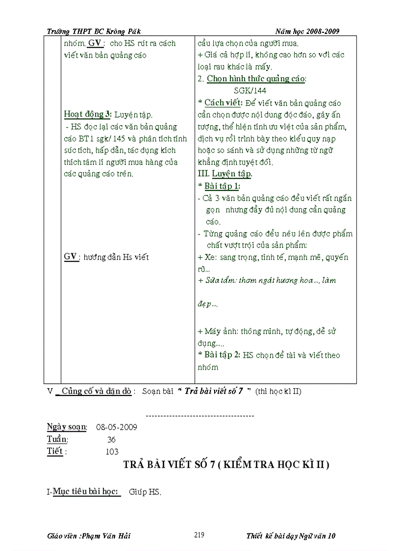 image for page Giáo án 10 chuẩn trọn bộ