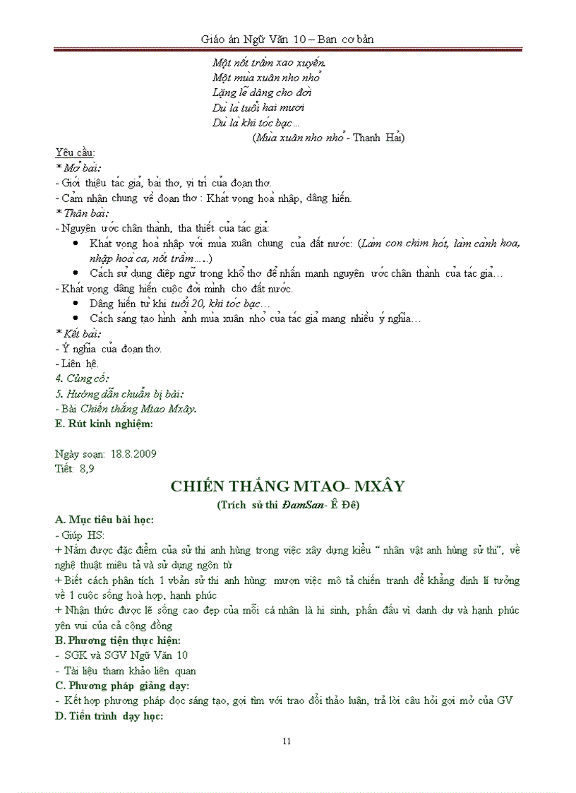 image for page Giáo án 10 CT chuẩn