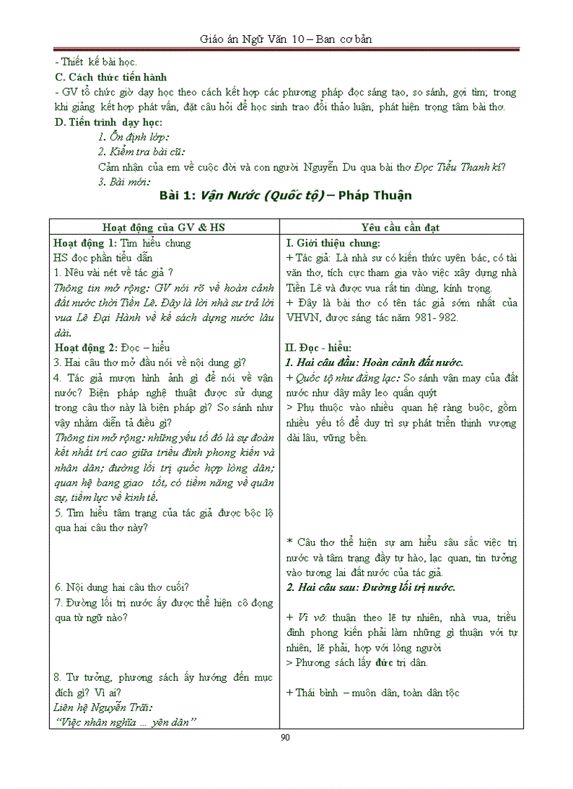 image for page Giáo án 10 CT chuẩn