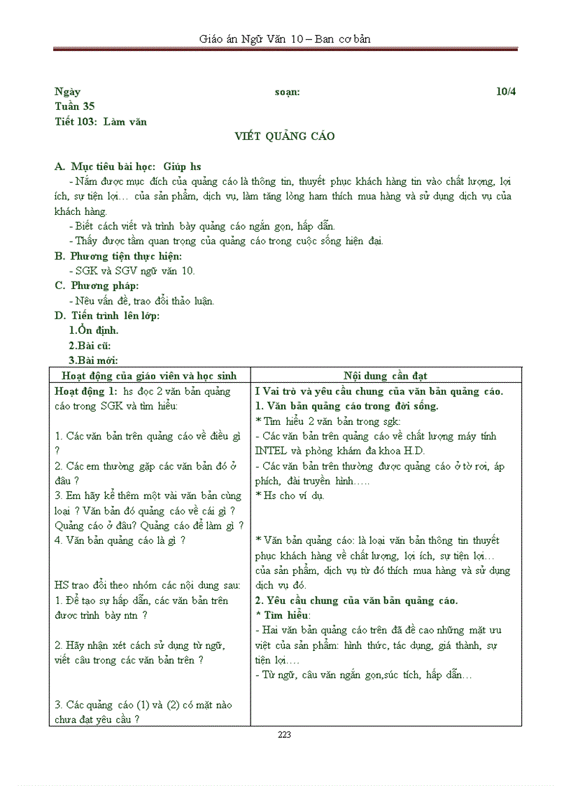 image for page Giáo án 10 CT chuẩn