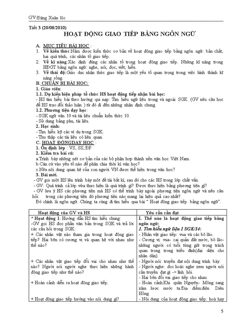 image for page Giáo án 10 theo chuẩn KT Tuần 1 5