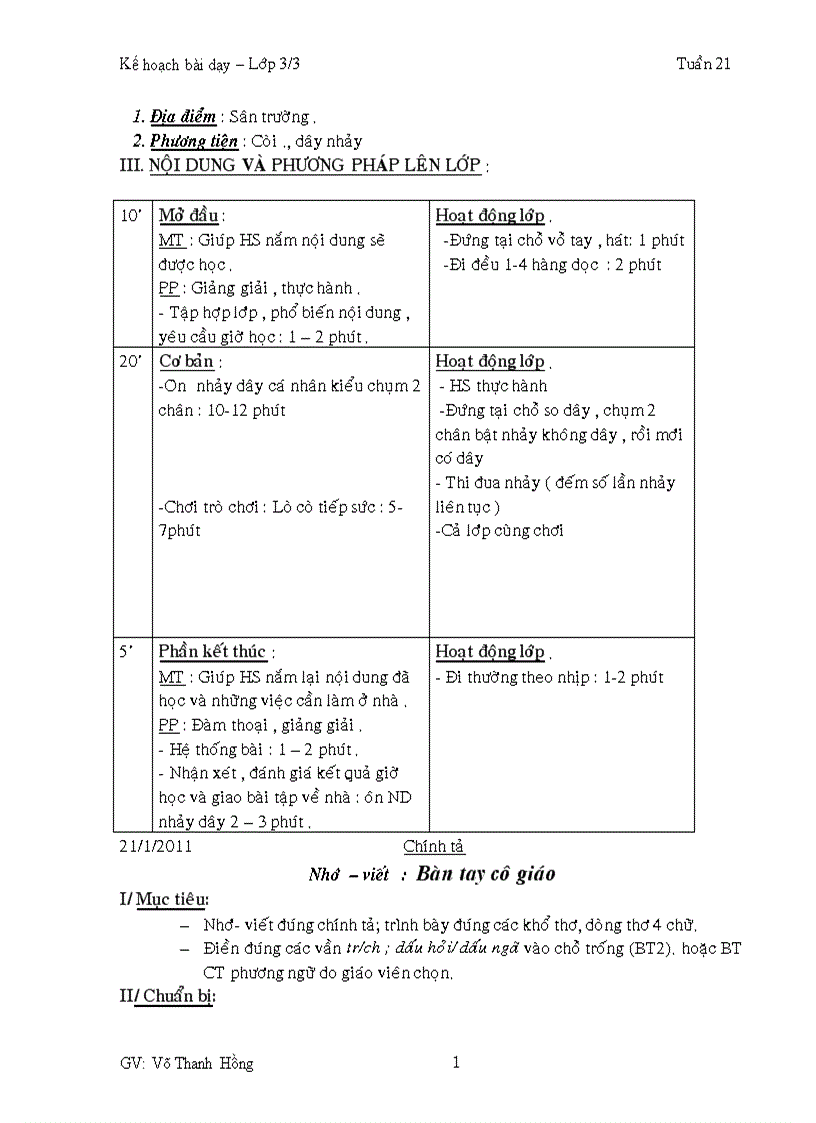 image for page Giáo án 3 tuần 21 CKTKN BVMT KNS