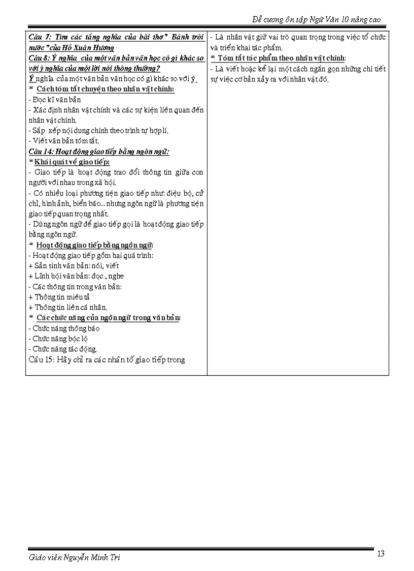 image for page Giáo Án Dạy Thêm Ngữ Văn 10