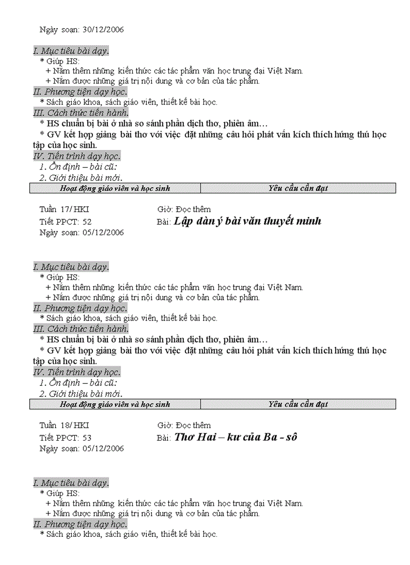 image for page Giáo án Ngữ Văn 10 Ban CB HK1