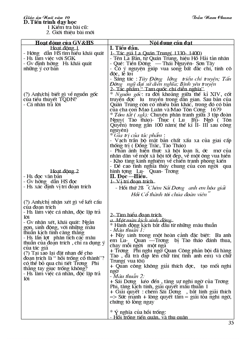 image for page Giáo án ngữ Văn 10 CB mới