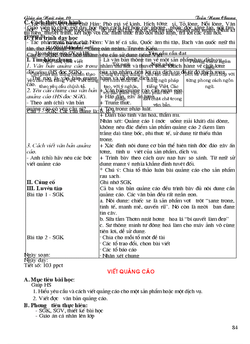 image for page Giáo án ngữ Văn 10 CB mới