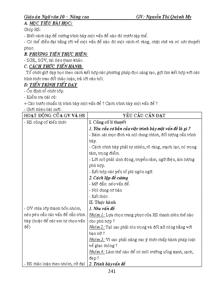 image for page Giao an ngu van 10 nang cao tron bo