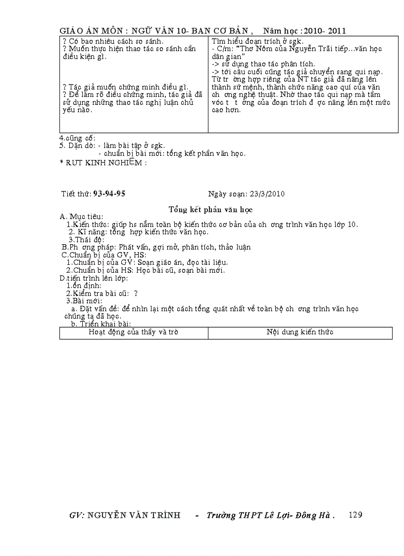 image for page Giáo án Ngữ Văn 10 theo chuẩn KTKN Trọn bộ