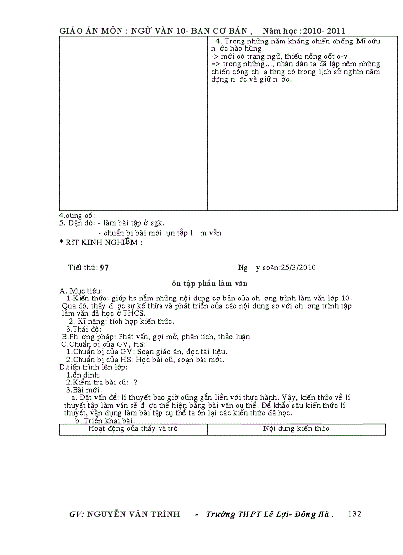 image for page Giáo án Ngữ Văn 10 theo chuẩn KTKN Trọn bộ