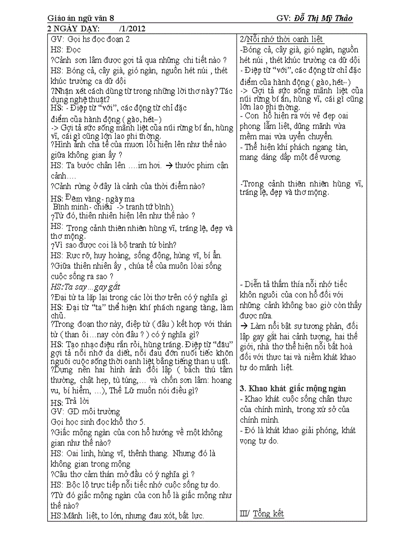 image for page Giáo án ngữ văn 8 hay