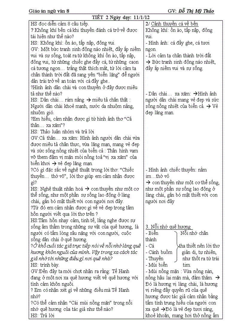 image for page Giáo án ngữ văn 8 hay