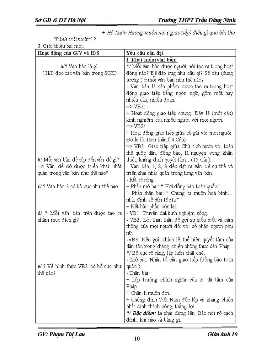 image for page Giáo án trọn bộ ngữ văn 10