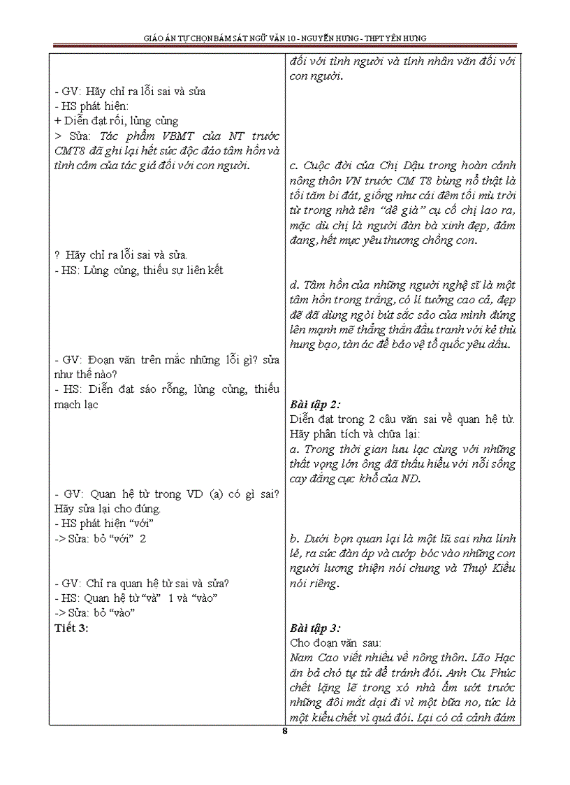 image for page Giáo án tự chọn bám sát 10