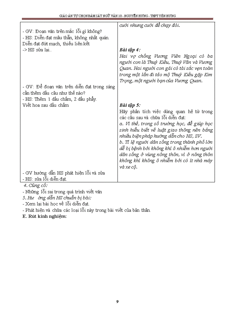 image for page Giáo án tự chọn bám sát 10