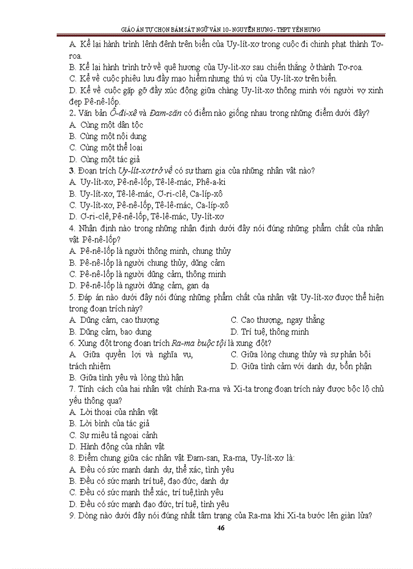 image for page Giáo án tự chọn bám sát 10