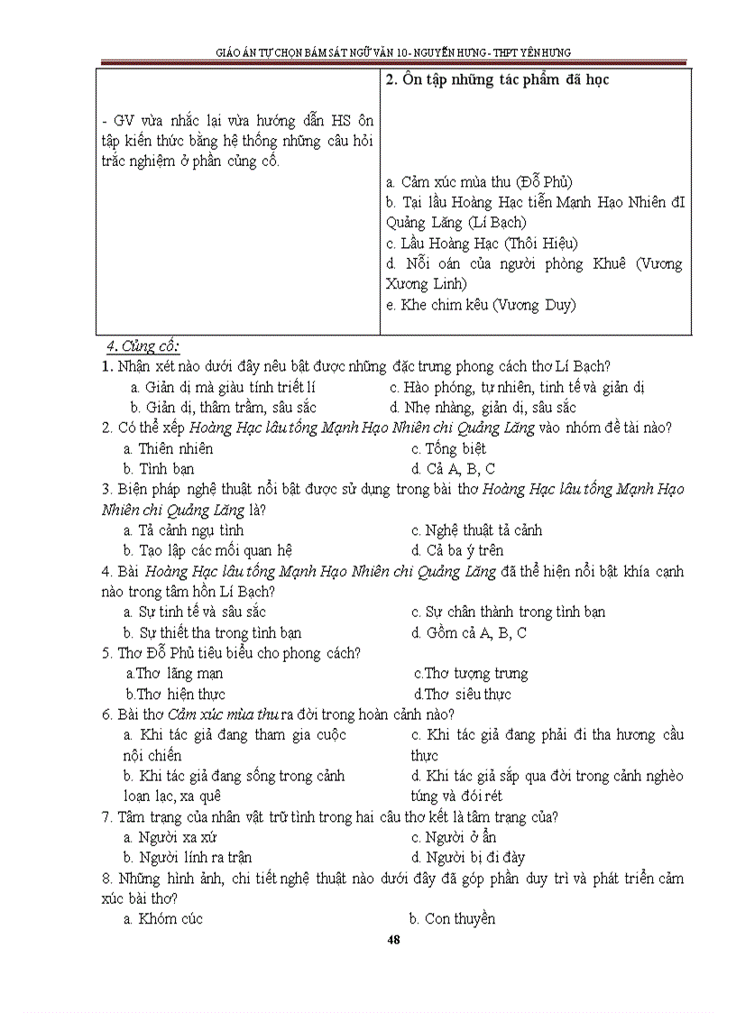 image for page Giáo án tự chọn bám sát 10