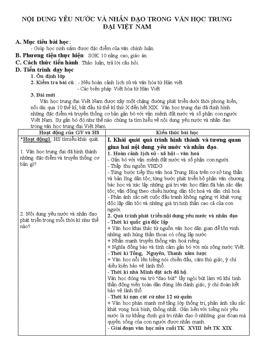 image for page Giáo án tự chọn Ngữ văn 10 HKII Trọn bộ