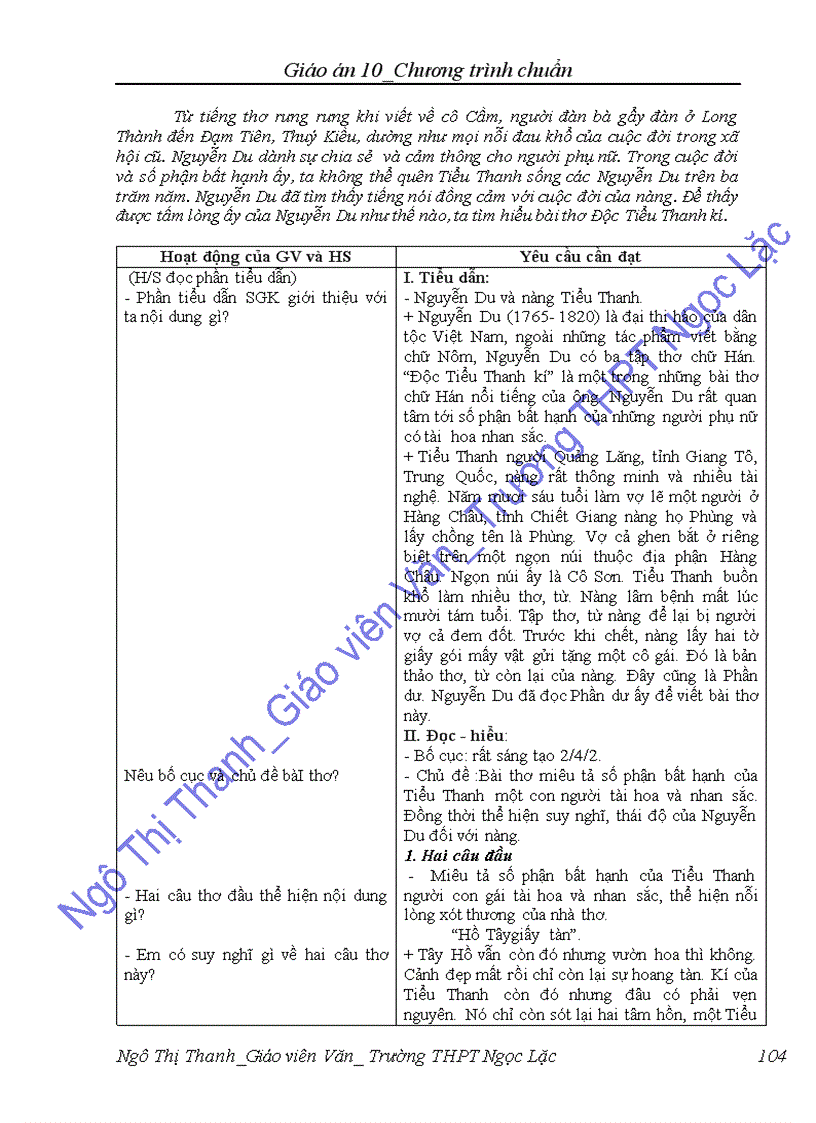 image for page Giáo án văn 10 CTC