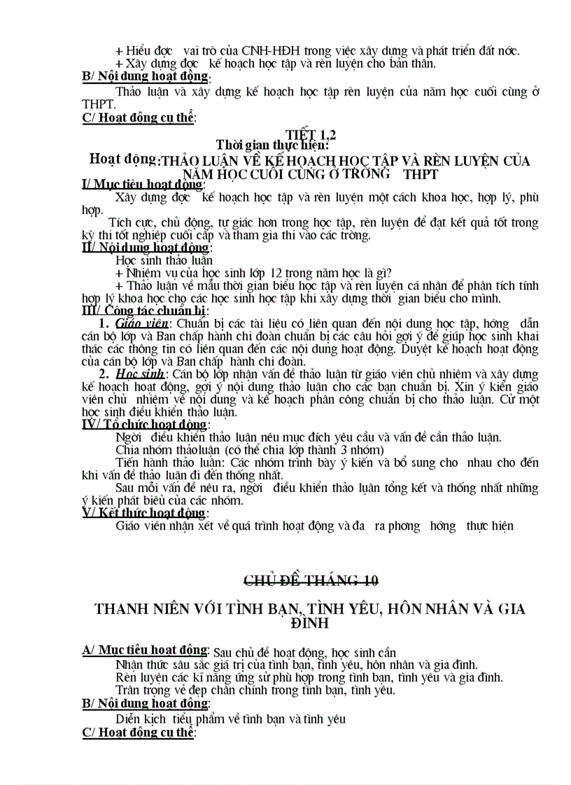 image for page Hoạt động ngoài giờ lên lớp