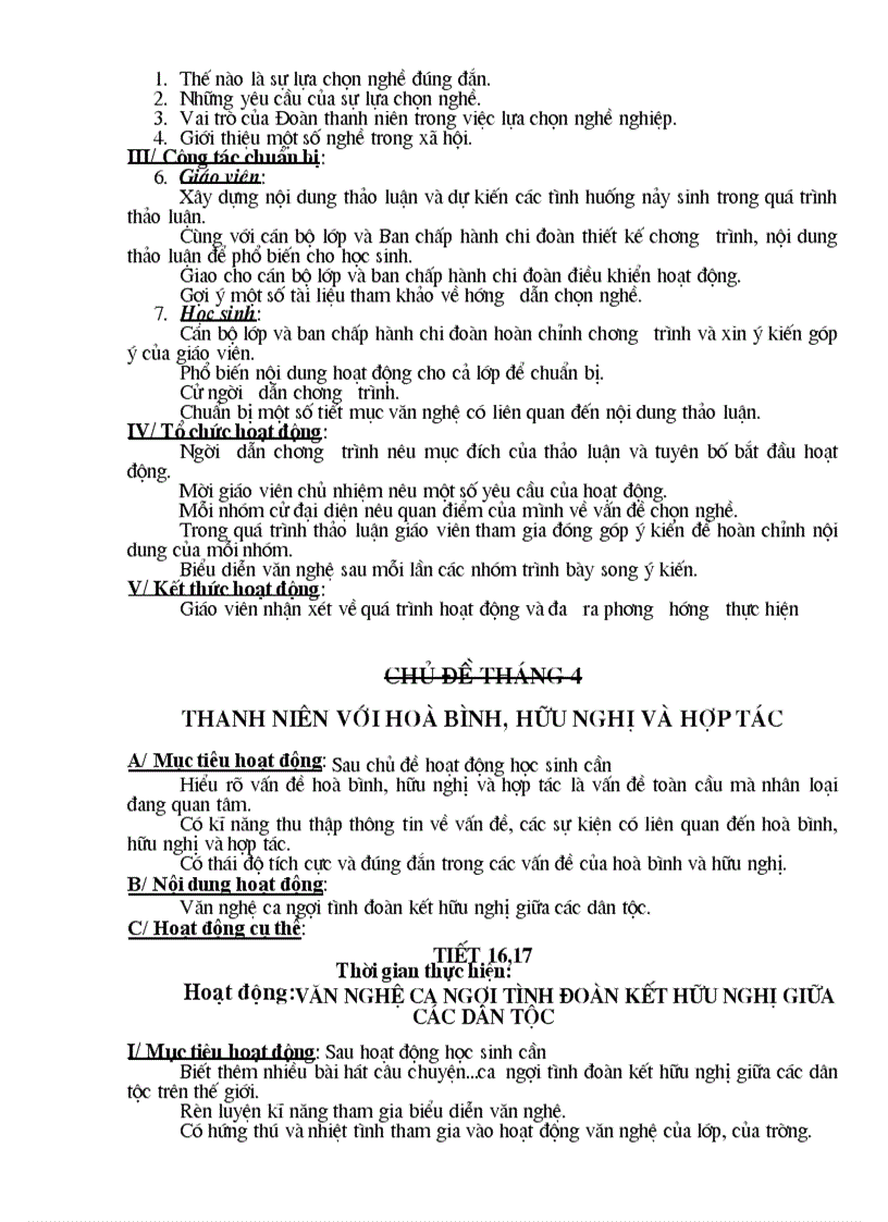 image for page Hoạt động ngoài giờ lên lớp