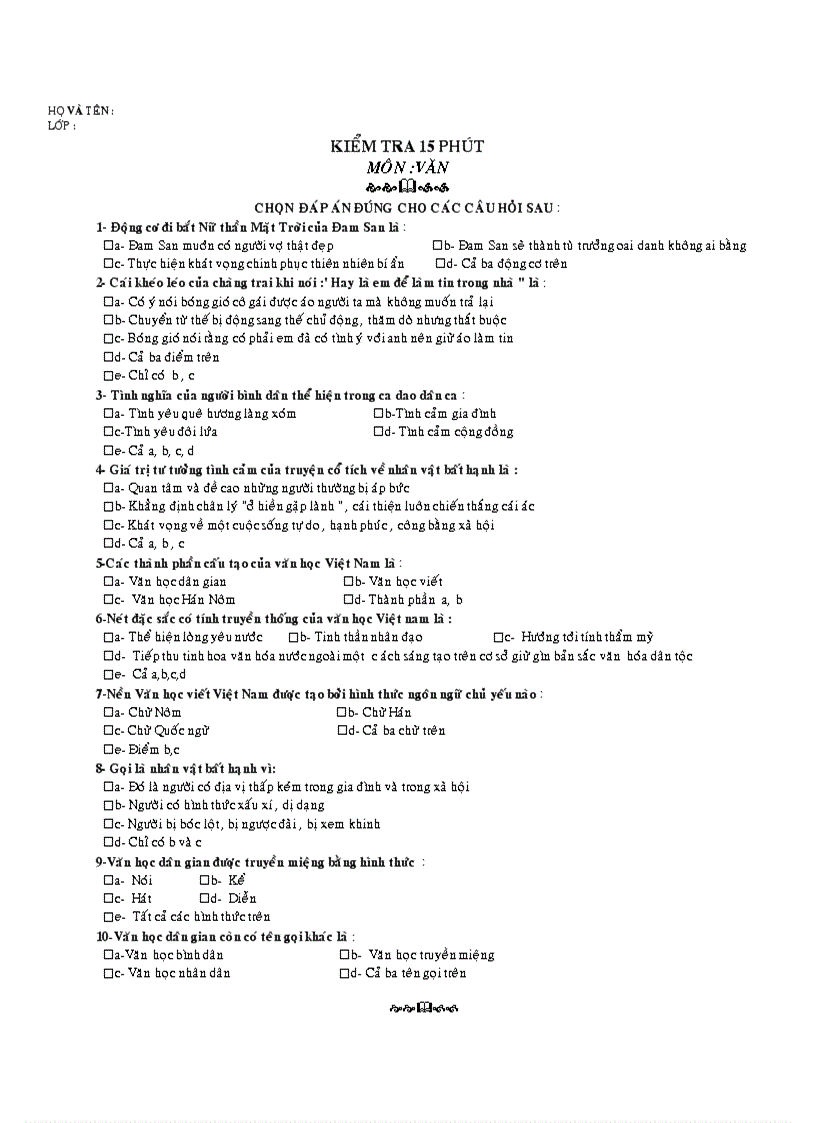 image for page Kiểm tra 15 Trắc nghiệm 4 đề