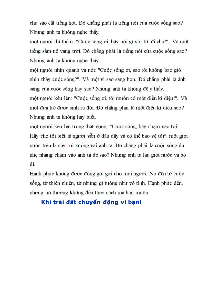 image for page Mau chuyen qua tang cuoc song