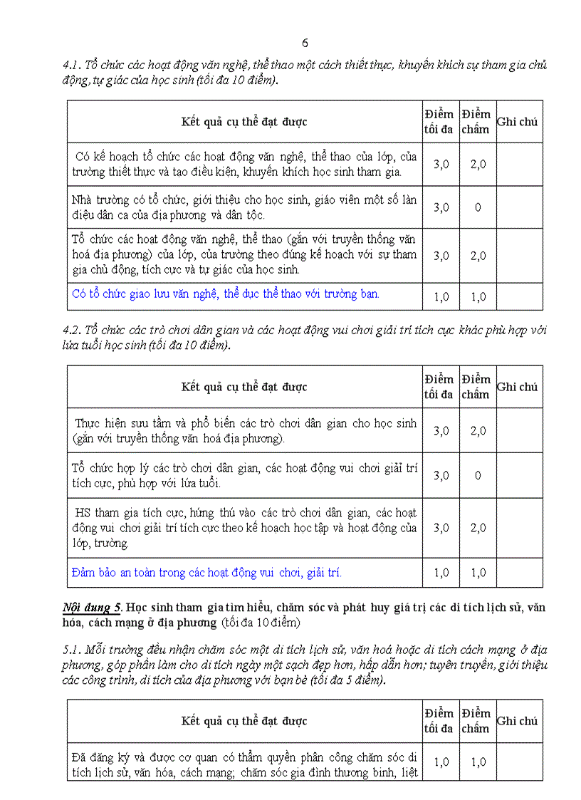 image for page Phiếu đánh giá trường học thân thiện