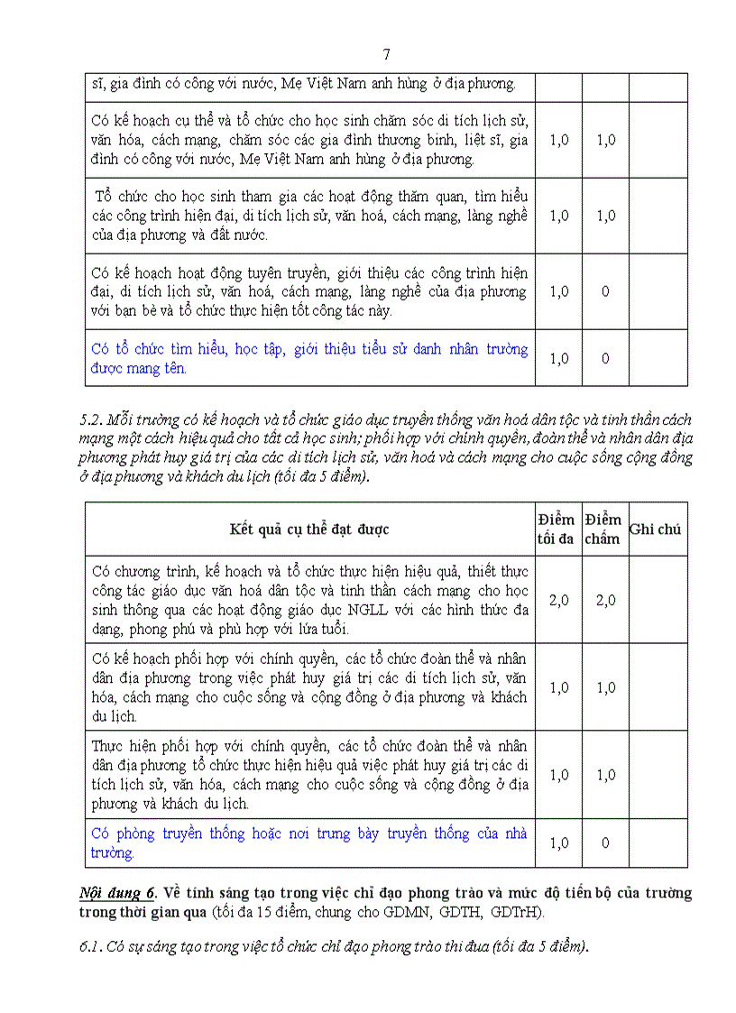 image for page Phiếu đánh giá trường học thân thiện