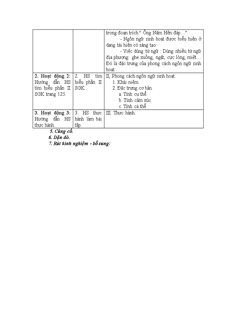 image for page Phong cách ngôn ngữ sinh hoạt