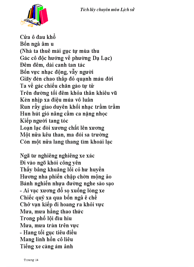 image for page 100 bài thơ hay nhất thế kỉ XX