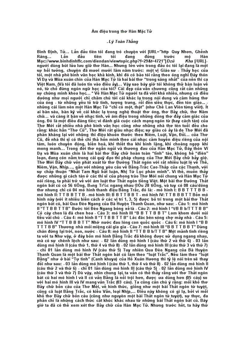 image for page Âm điệu trong thơ Hàn Mặc Tử
