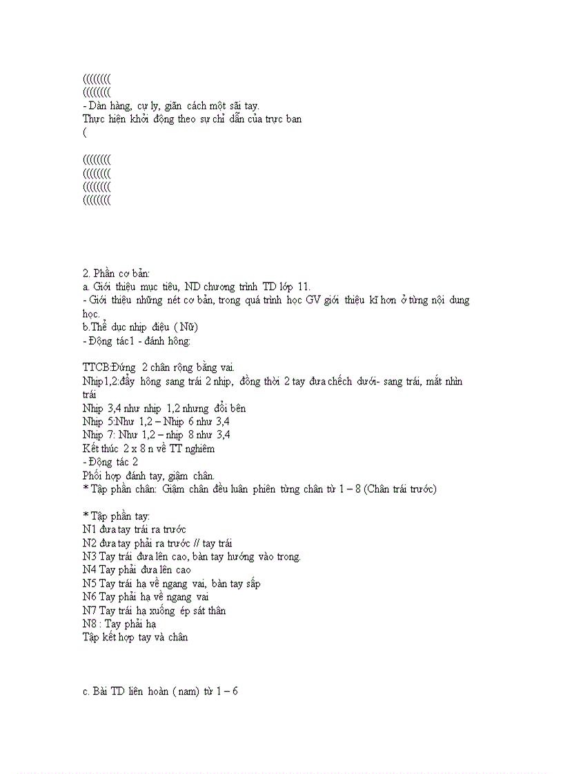 image for page Bài Thể dục cho nam lop 11