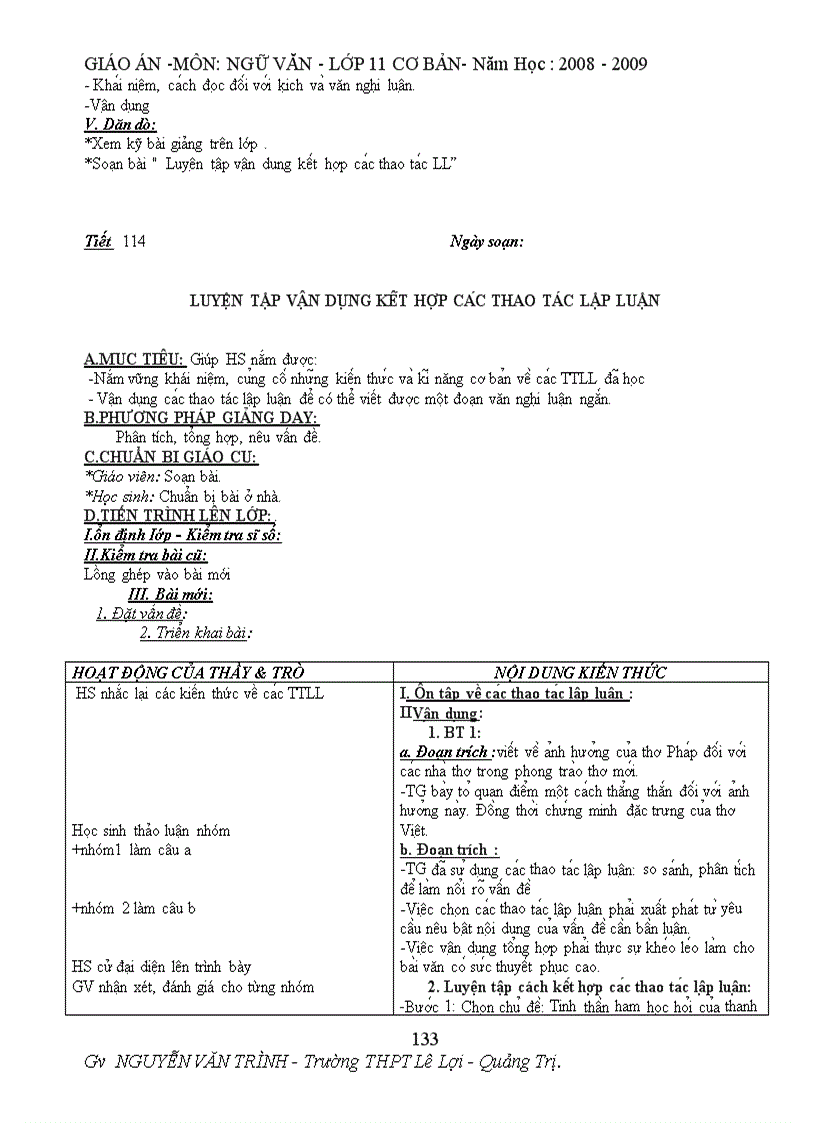 image for page Bộ Giáo án 11 CB