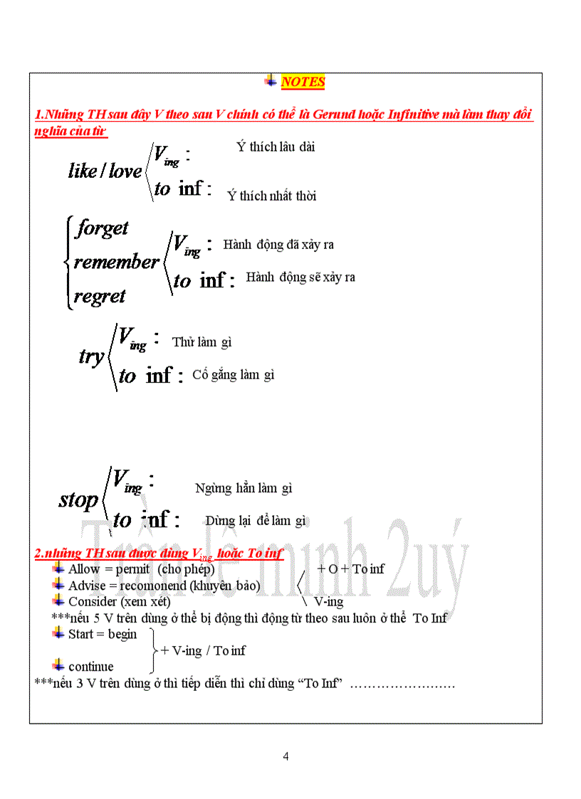 image for page Cach su dung GERUND TO INF