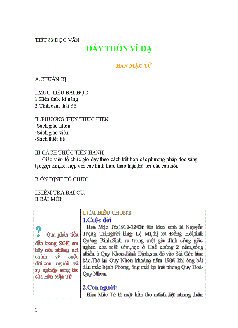 image for page Đây thôn vĩ dạ hàn măc tử 1
