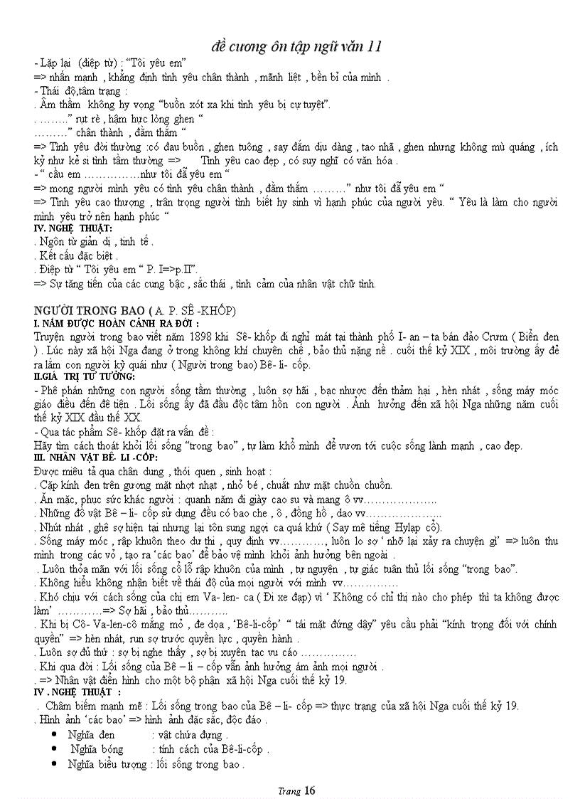 image for page Đề cương ôn tập NV 11