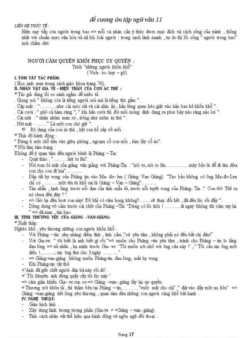 image for page Đề cương ôn tập NV 11