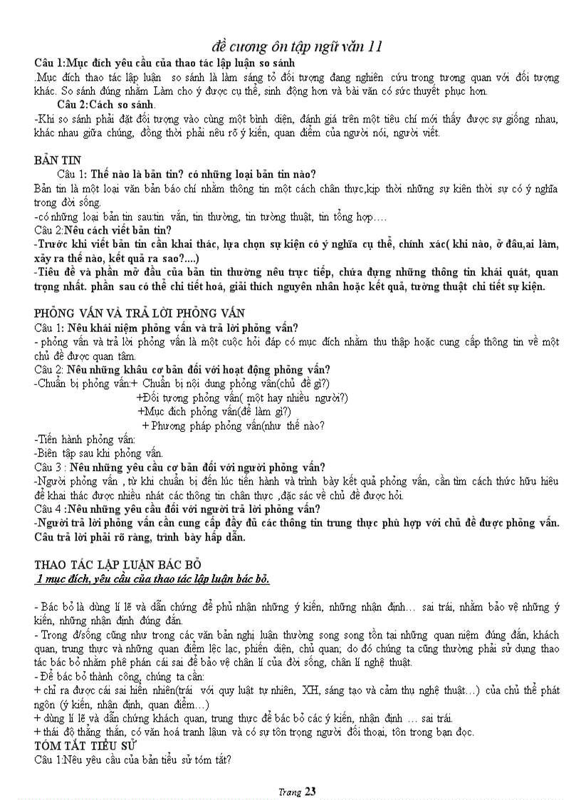 image for page Đề cương ôn tập NV 11