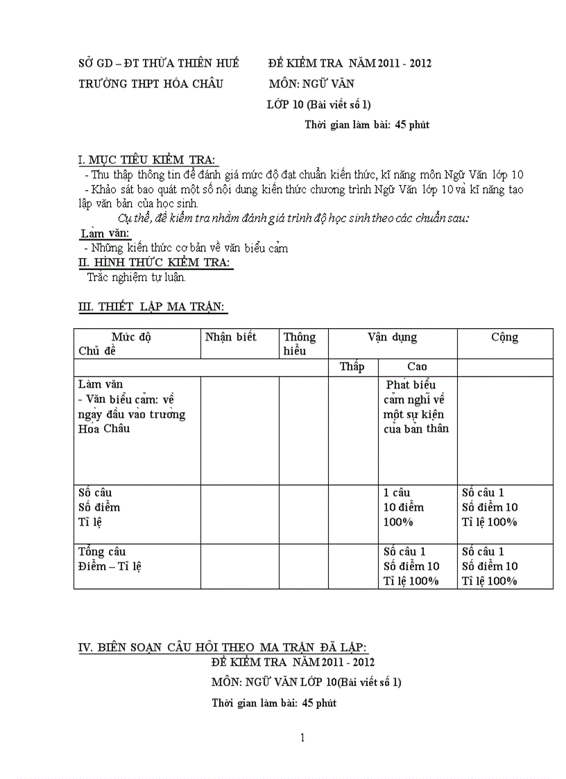 image for page Đề kiểm tra ma trận ngữ văn 10 11