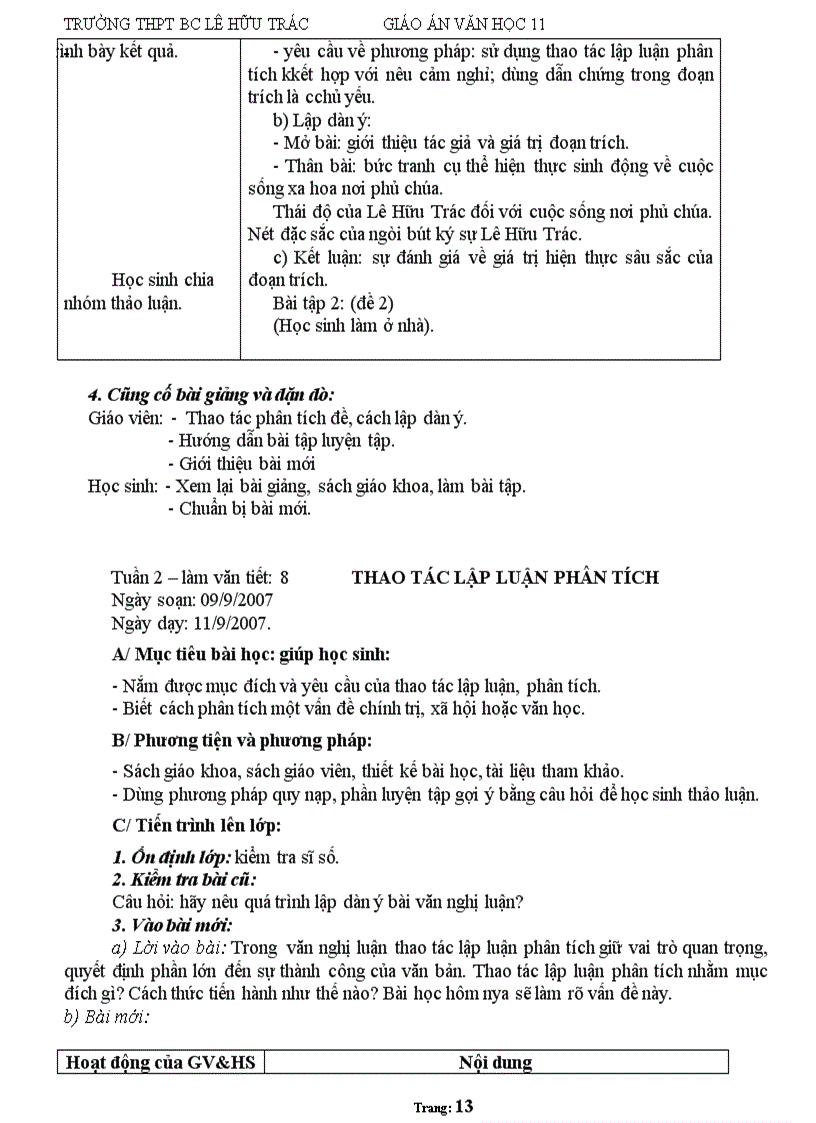 image for page Giáo án 11 Ban cơ bản cả năm hay chuẩn