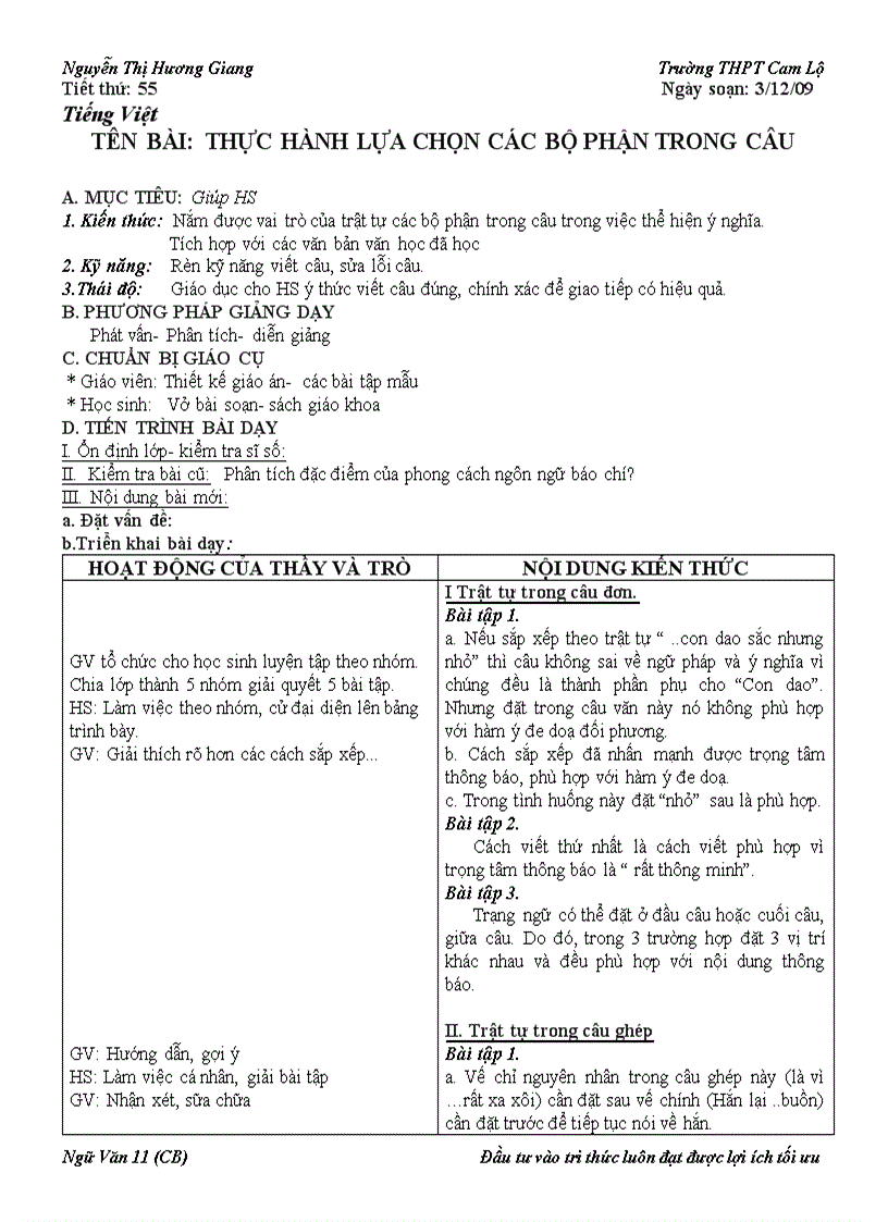 image for page Giáo án 11 Chương trình chuẩn