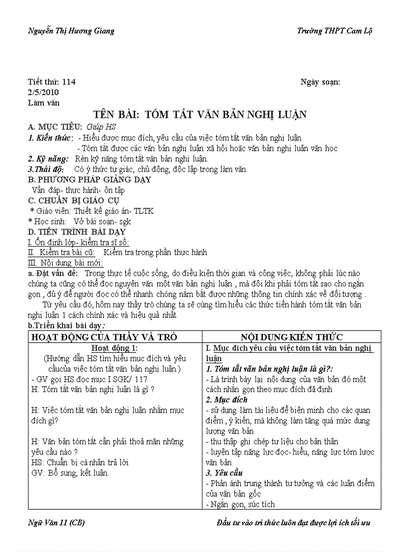 image for page Giáo án 11 Chương trình chuẩn