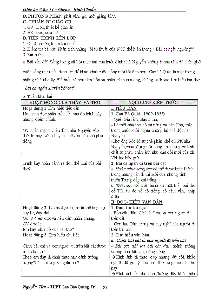 image for page Giáo án 11 chương trình cơ bản