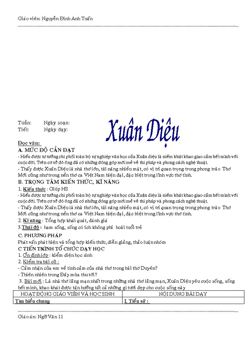 image for page Giao an 11 ky ii theo chuan kt 2010 2011