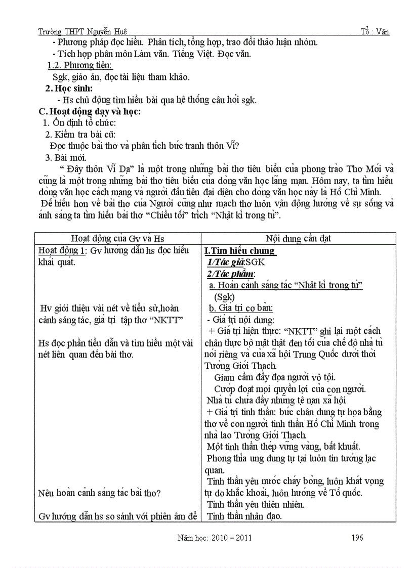 image for page Giáo án 11 2010 2011