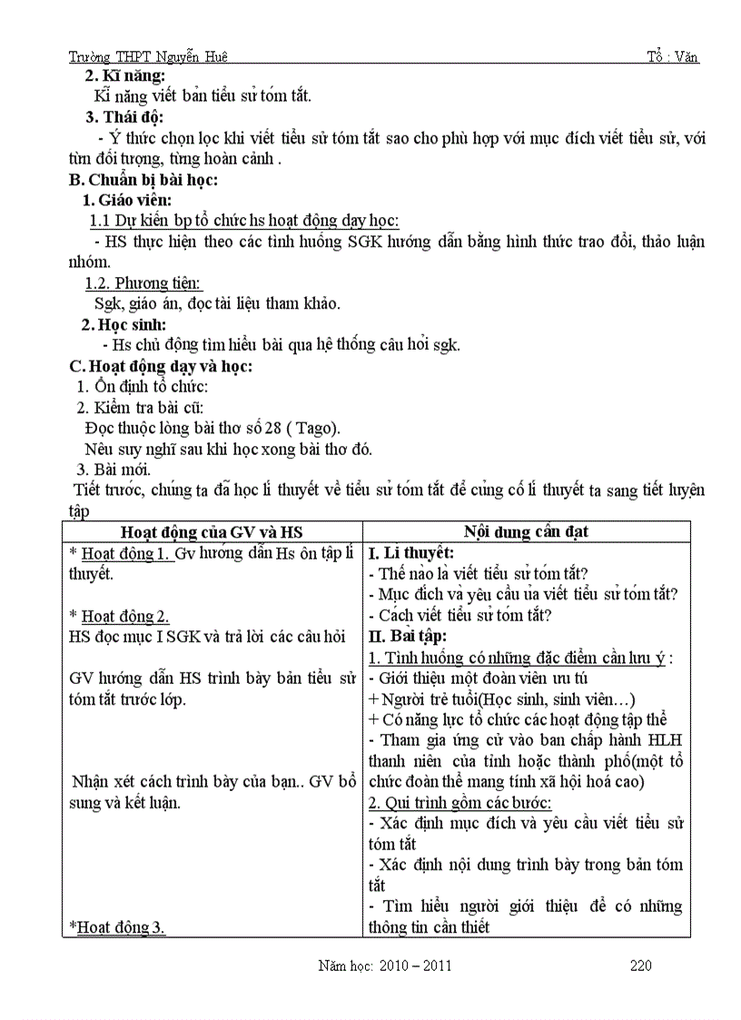 image for page Giáo án 11 2010 2011