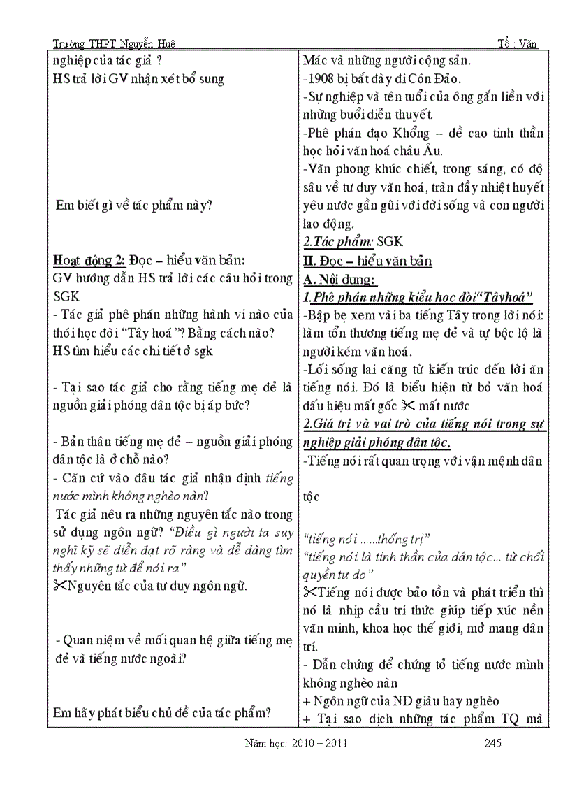 image for page Giáo án 11 2010 2011